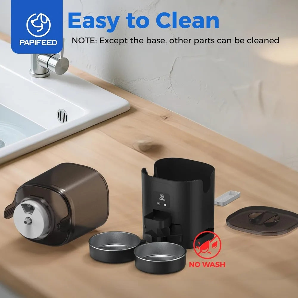 7L Automatic Cat Feeder for 2 Cats - 2.4G WiFi Timed Auto Feeder with APP Control, Cat Food Dispenser with Alexa for Multiple C