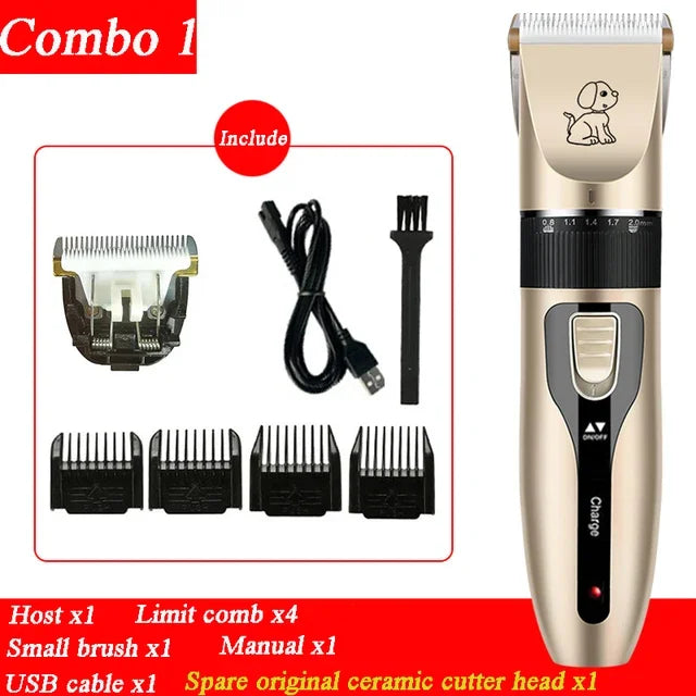 dog Hair Clipper pet Hair Trimmer Puppy Grooming Electric Shaver Set Cat Accessories Ceramic Blade Recharge Profession supplies