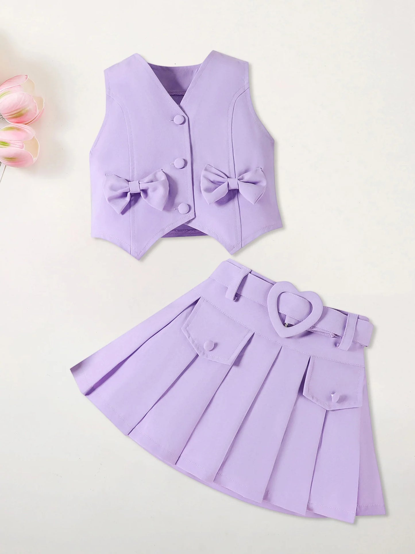 Adorable Baby Girls Clothes Cute Ruffle Sleeveless Top with Floral Print Skirt and Matching Headband 3 Piece Set