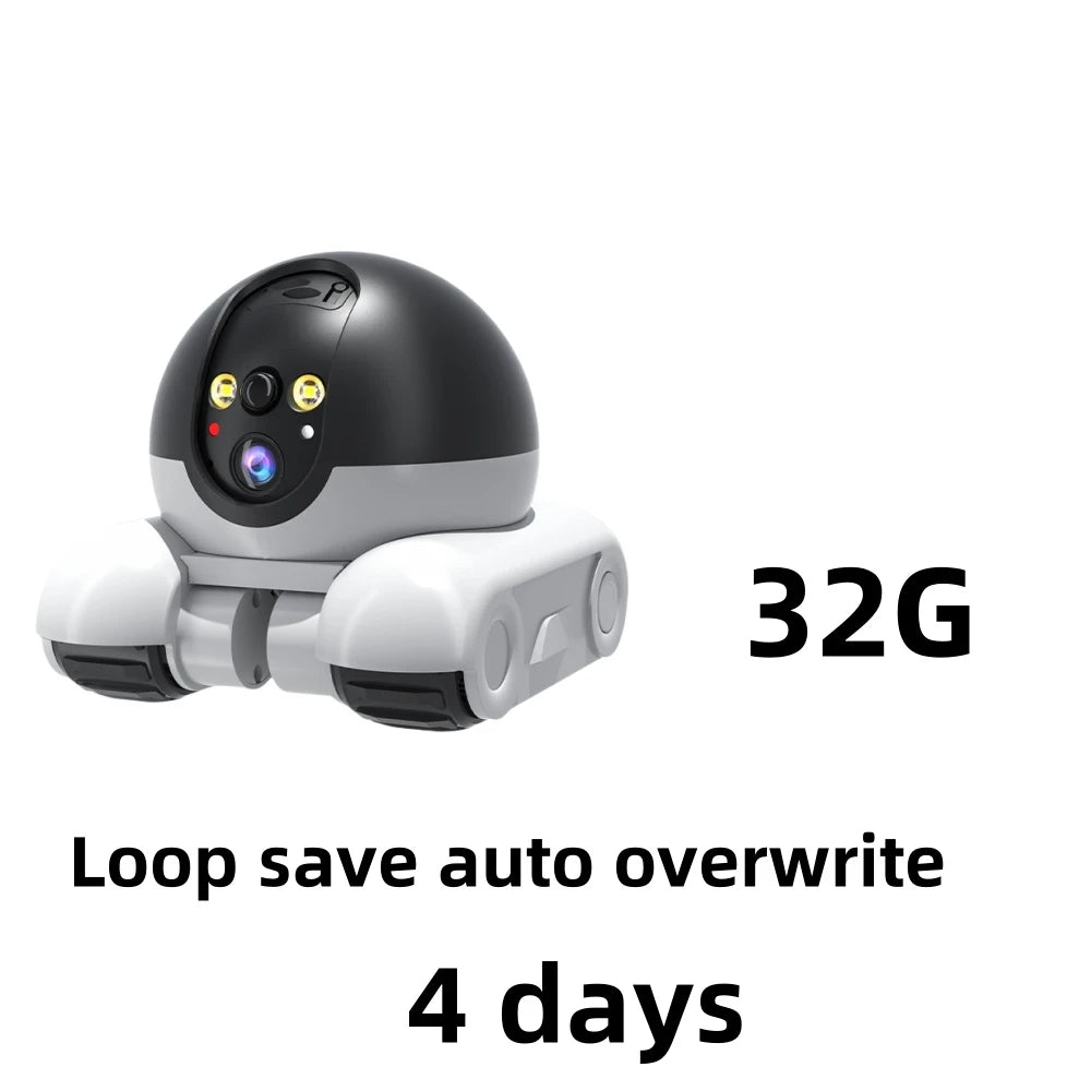 Smart Home Security4K PTZ Robot Two-way Audio Color Night Vision Surveillance Baby Pets Monitor Dual Lens Camera Wireless Wifi