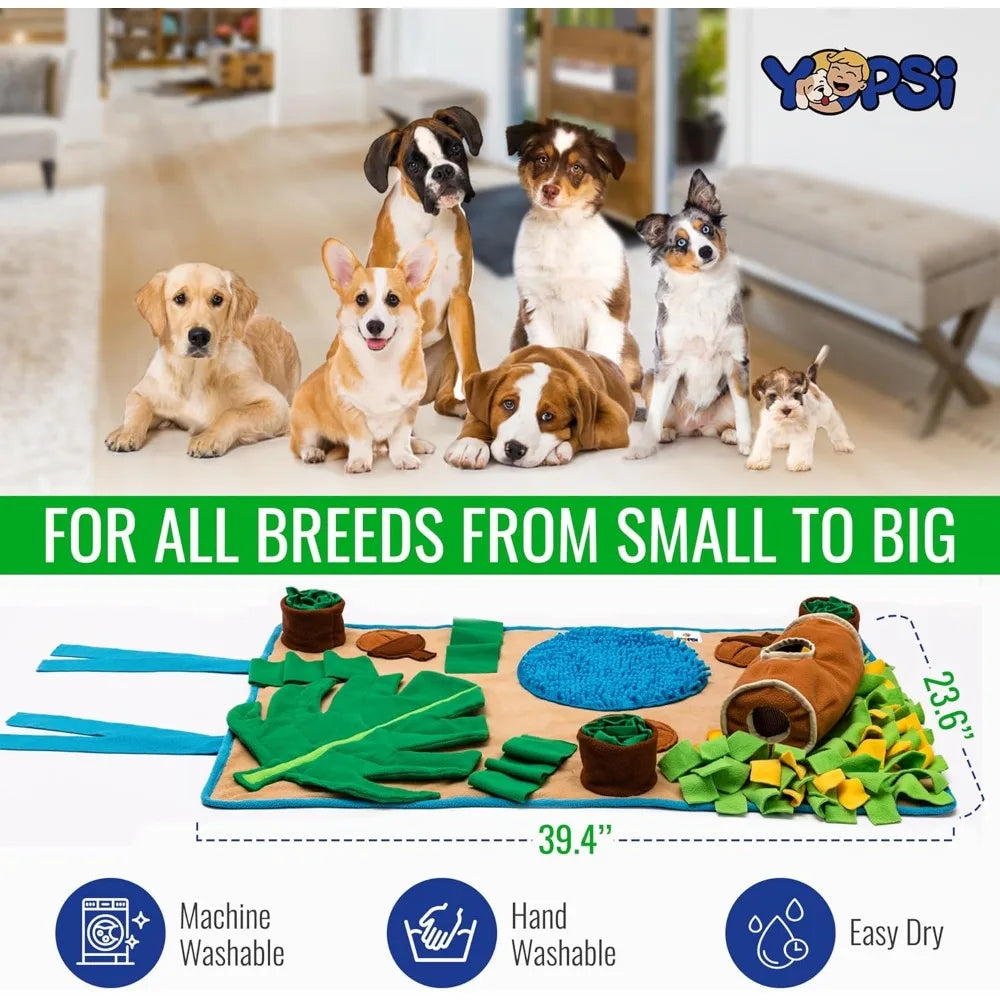 Snuffle Mat for Dogs Large Breed 39.4''x23.6''- Interactive Dog Toys for Boredom - Sniff mat - Mental Stimulation - Enrichment T