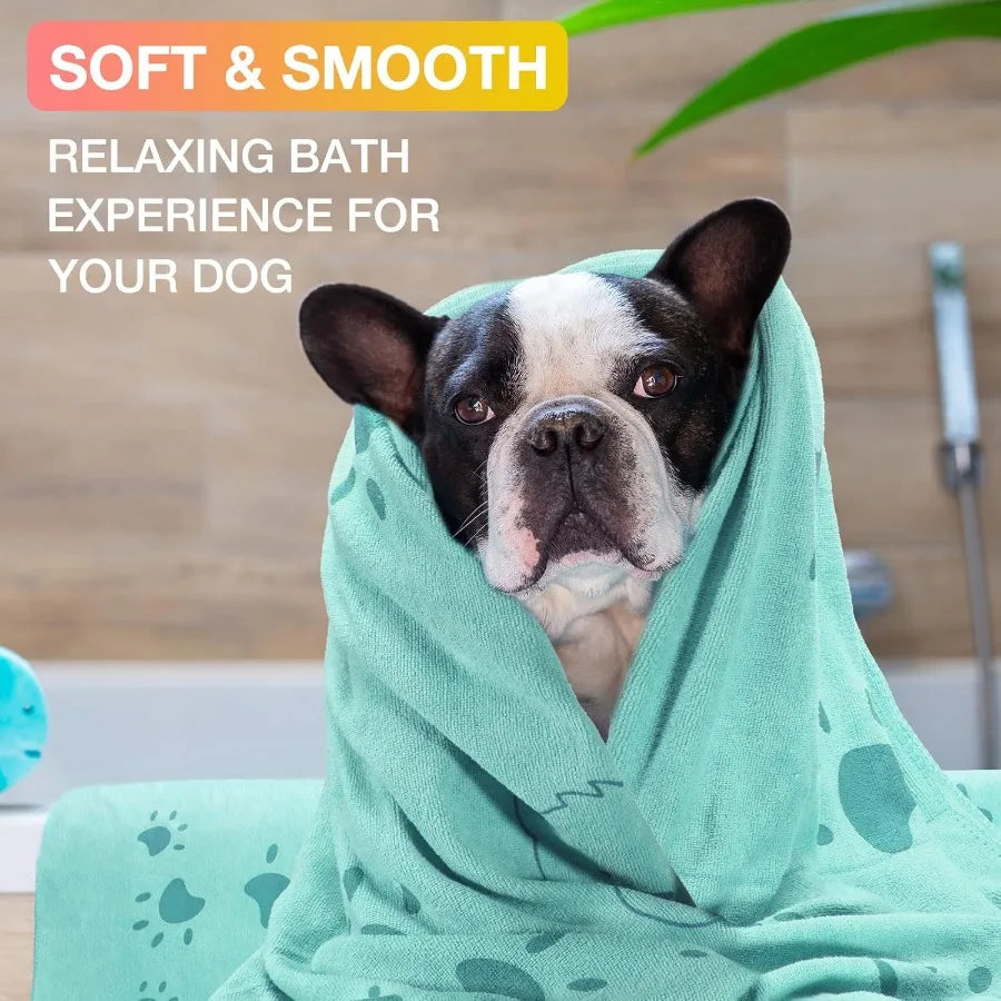8 Pcs 55 x 28 Inches Absorbent Microfiber Dog Towels for Small Medium Large Pets Cat Puppy Shower Cleaning Accessories Ideal fo