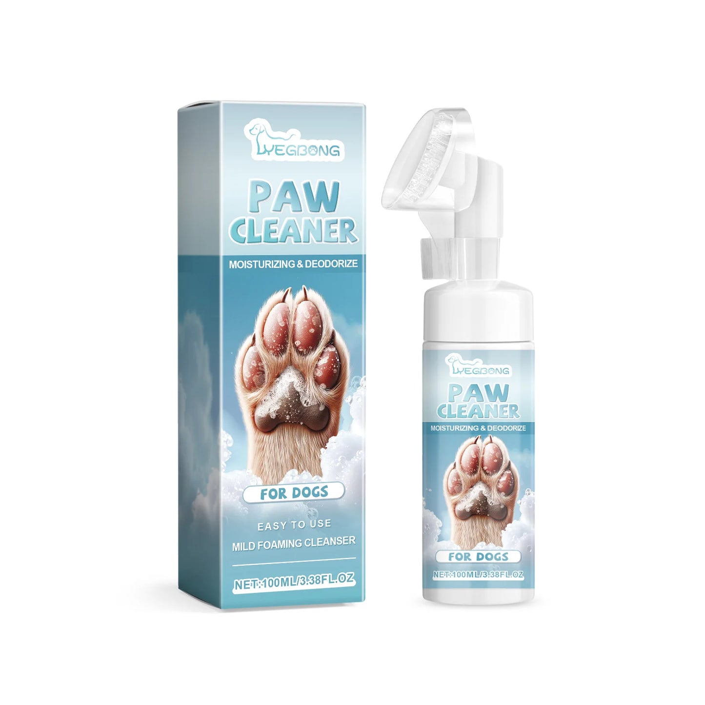 1-4PCS No Rinse Pet Paw Cleaner Foam for Dogs Gentle Foot Wash Cleans Dirty Paws Deodorizes Moisturizes and Protects Pads
