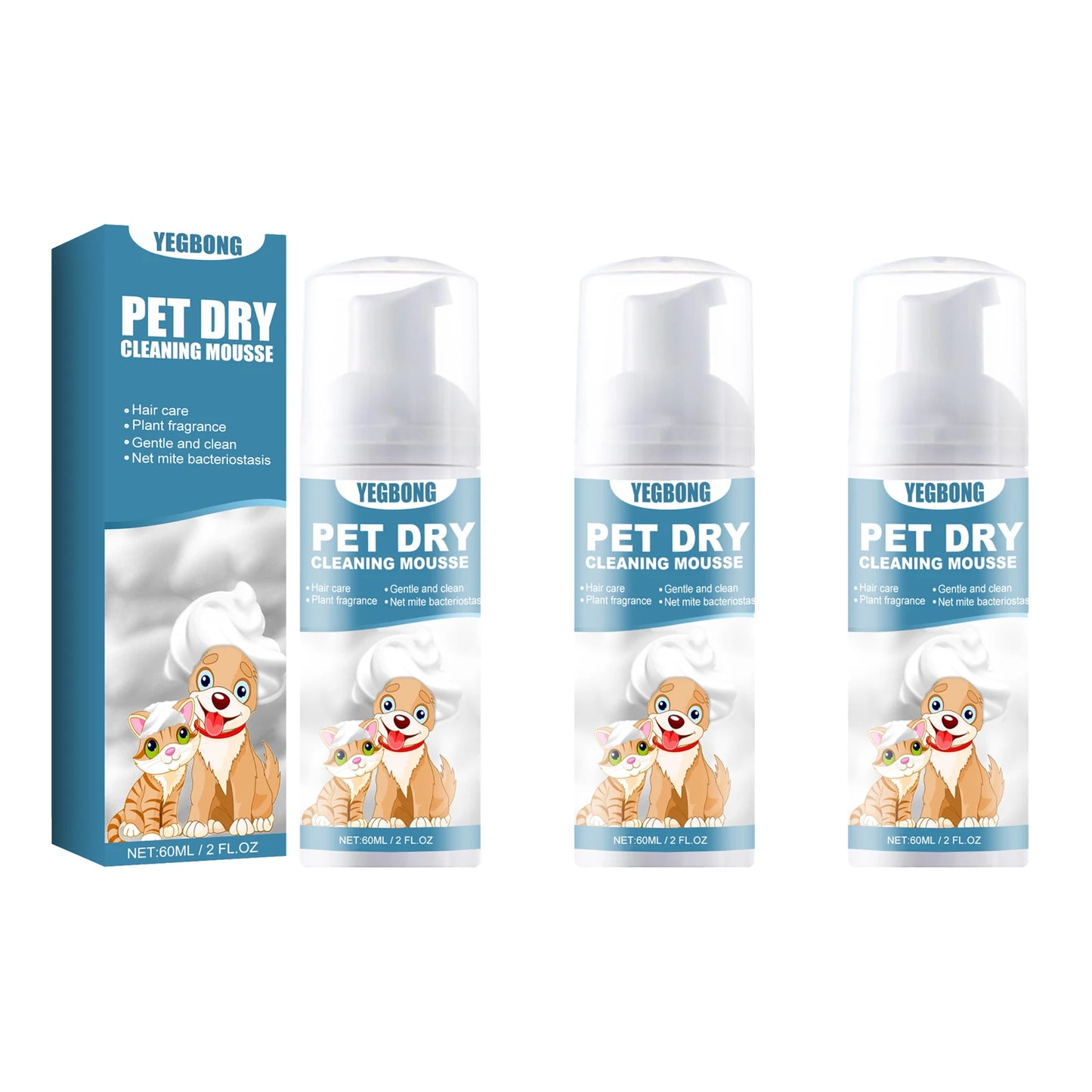 Pet Dry Shampoo Gentle Odor Neutralizing Hair Softening No Rinse Vet Recommended for Puppies Kittens Sensitive Skin