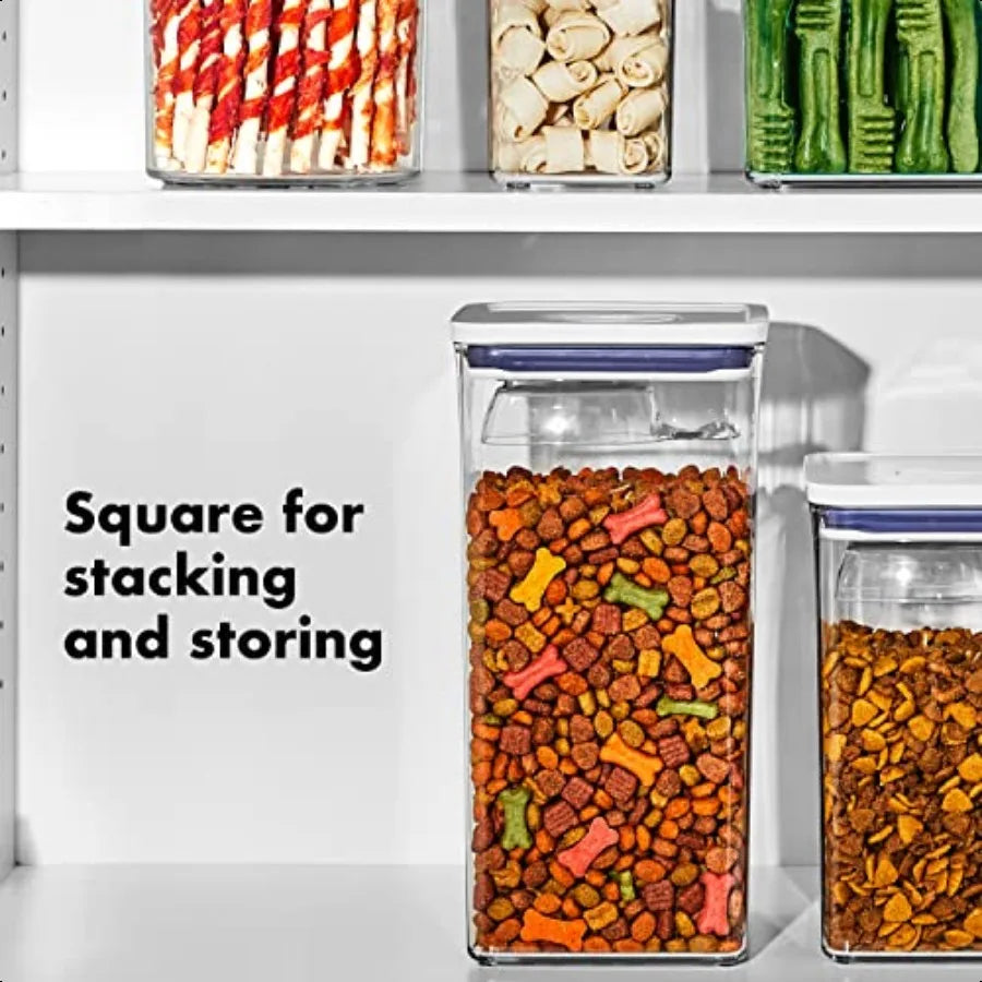 OXO Good Grips Pet POP Container 6.0 Qt 5.7 L with Half Scoop Ideal for up to 6.5lbs of Dog Food or 4.5lbs of Cat Food Airtight