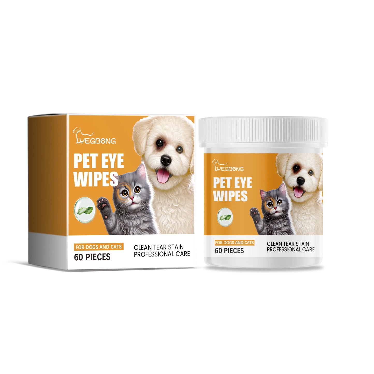 1-4PCS Pet Eye Wipes for Dogs and Cats Removes Tear Stains Gentle Eye Cleaning Wipes Safe for Sensitive Pet Eyes Daily Care