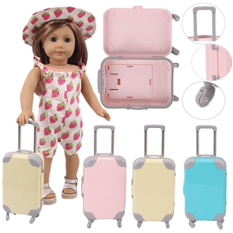 Plastic toy doll accessories trolley case in fashion series