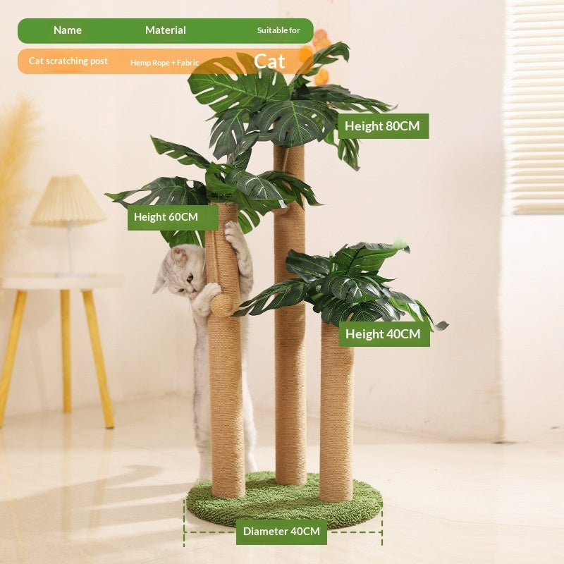 Coconut Tree Cat Scratcher And Cat Climbing Tower