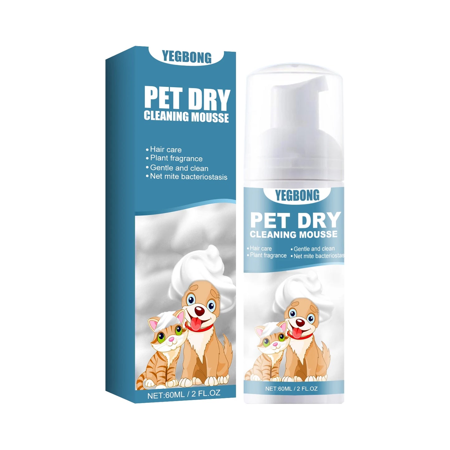 Pet Dry Shampoo Gentle Odor Neutralizing Hair Softening No Rinse Vet Recommended for Puppies Kittens Sensitive Skin