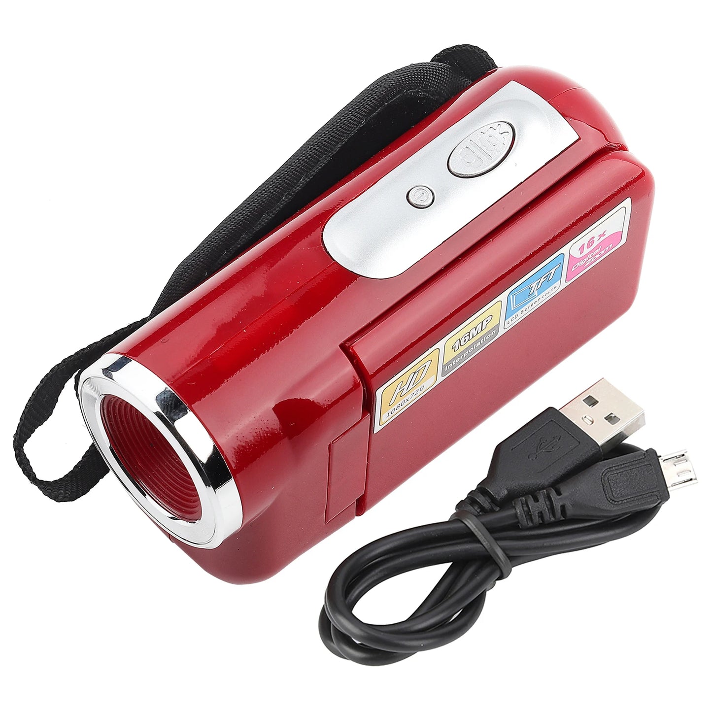 Portable Children Kid HD Digital Video Camera Camcorder with TFT LCD Sceen Rechargeable Memory SD Cardfor Travel Learning Family