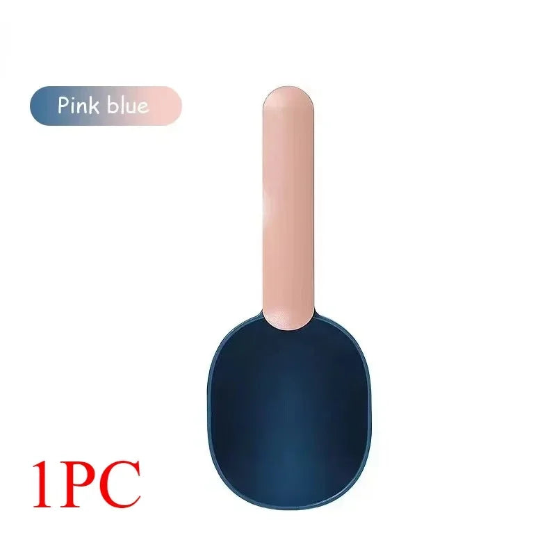 2PCS Dog Food Scoop Multifunctional Pet Feeding Spoon with Sealing Clip Grade Plastic Cat Food Dedicated Measuring Spoon