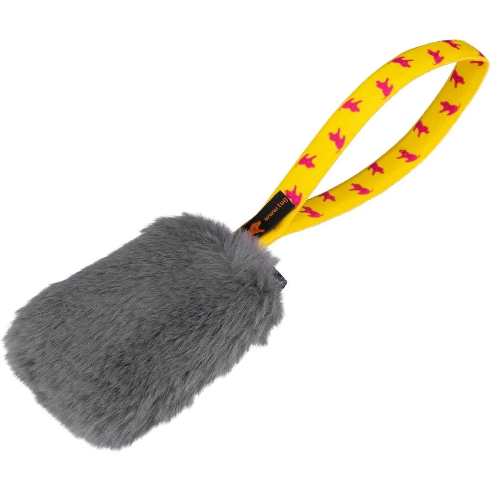 Tug-E-Nuff Faux Rabbit Fur Pocket Squeaker | Durable Dog Tug Toy | Ideal for Interactive Dog Training and Dogs of All Ages | Mad