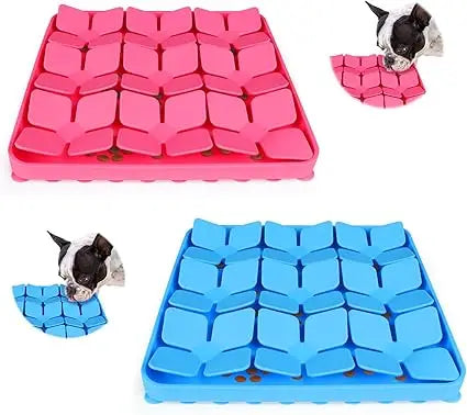Snuffle Mat for Dogs,Premium Silicone Dog Food Mat 16“x16”Interactive Feed Game for Boredom,Encourages Natural Foraging Skills a