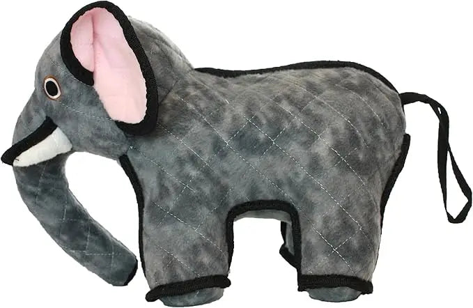 World's Tuffest Soft Dog Toy- Zoo Elephant -Multiple Layers. Made Durable, Strong & Tough. Interactive Play (Tug, Toss &
