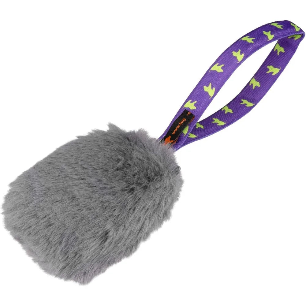 Tug-E-Nuff Faux Rabbit Fur Pocket Squeaker | Durable Dog Tug Toy | Ideal for Interactive Dog Training and Dogs of All Ages | Mad
