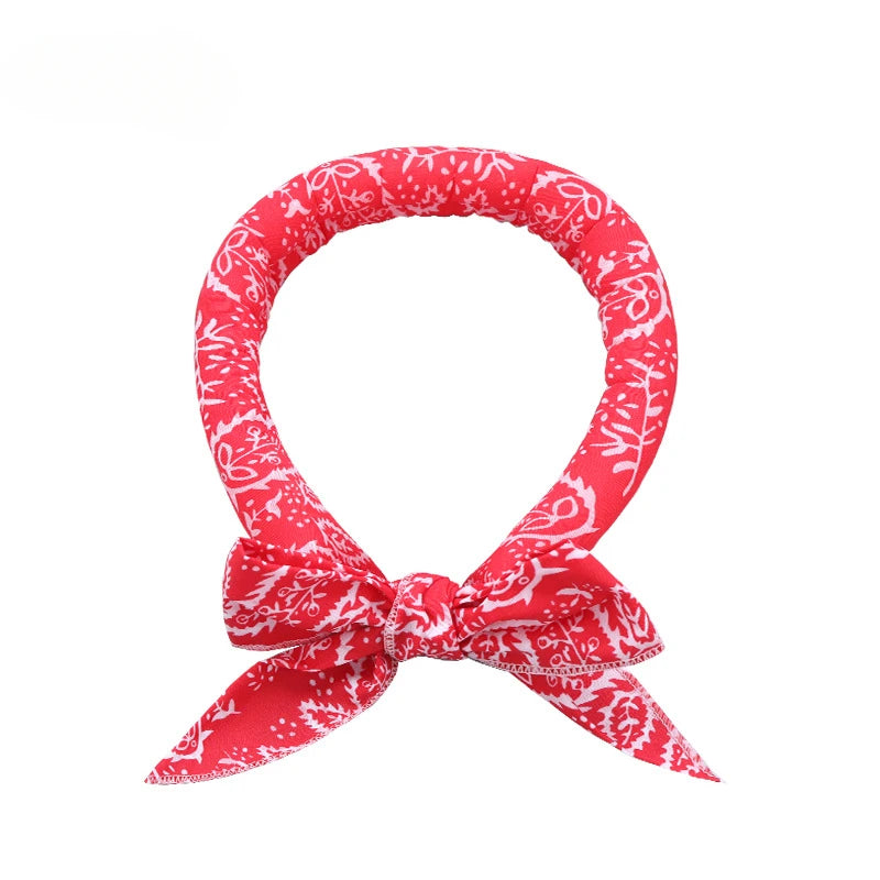 Pet Cooling Ice Scarf Cool Ice Towel Heatstroke Dogs Cats Ice Collar Adjustable Cat Collar Bib prevent heat stroke Dog Supplies