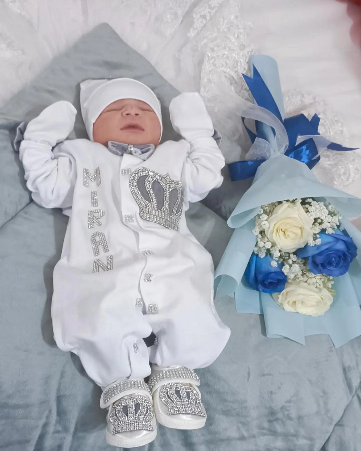 Newborn Baby Boy Outfits Kids Clothing Real Cotton Infant0 Products Shirt Pants Mittens Receiving Blanket