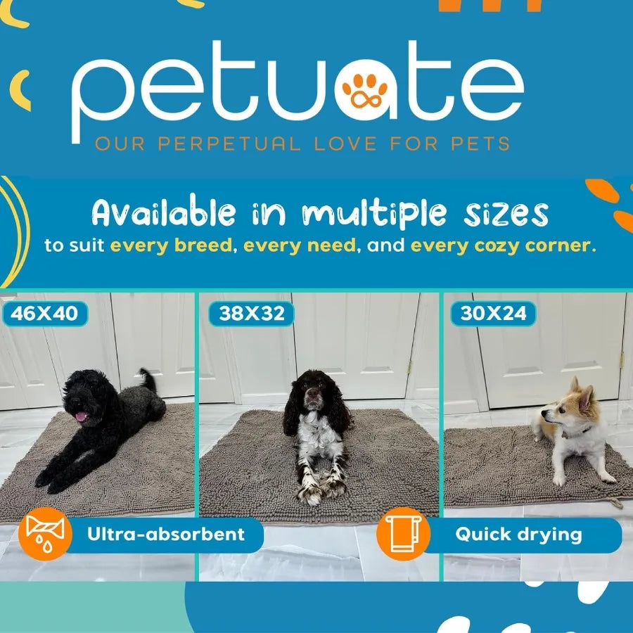 Pet 2in1 Dog Towel Mat Ideal for Drying and Bathing Ultra Soft and Highly Absorbent with QuickDrying Performance Machine Washab