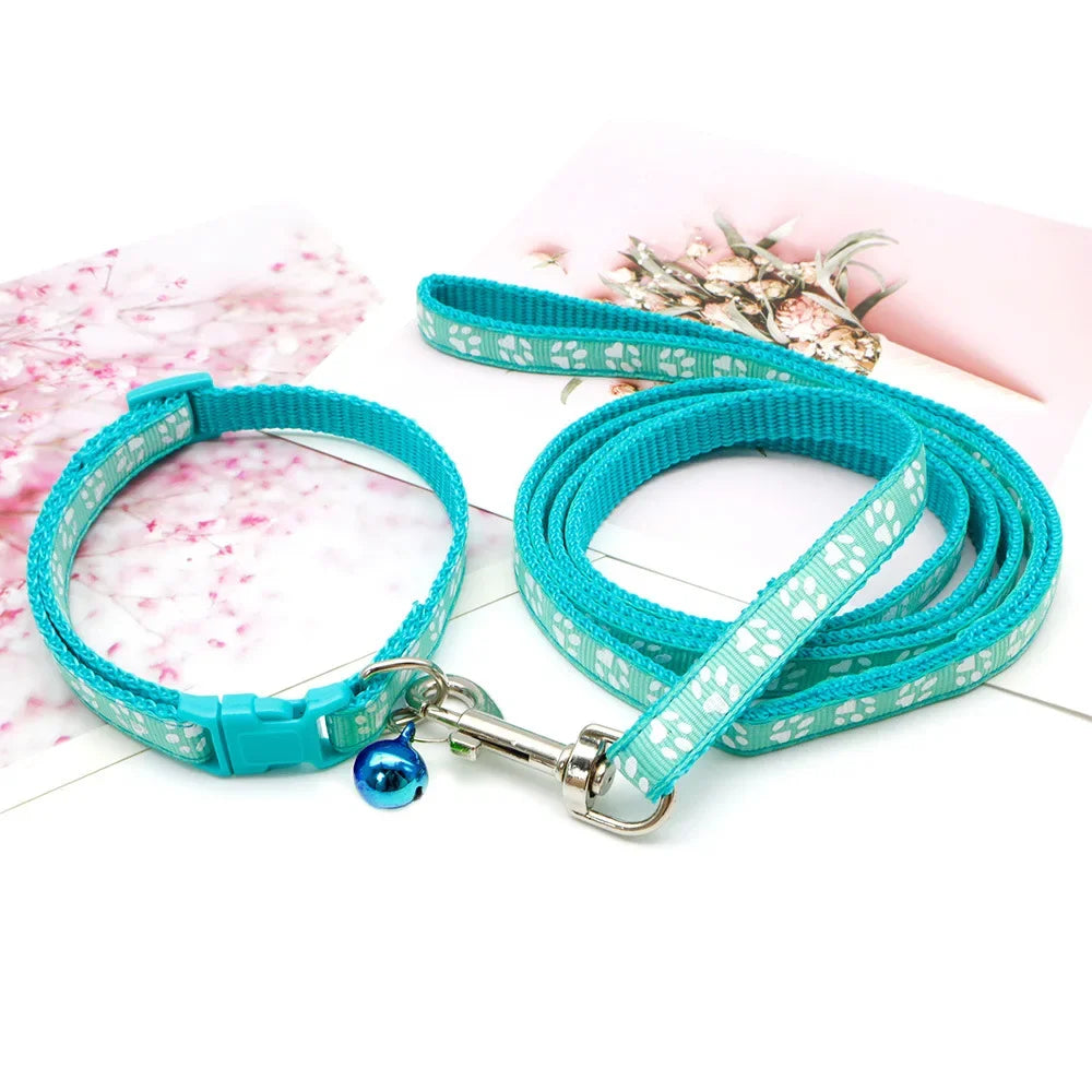 Print Dog Cat Leash Adjustable Leashes Collar Puppy Outdoor Walking Chihuahua Terier Schnauzer Outdoor Traction Rope General