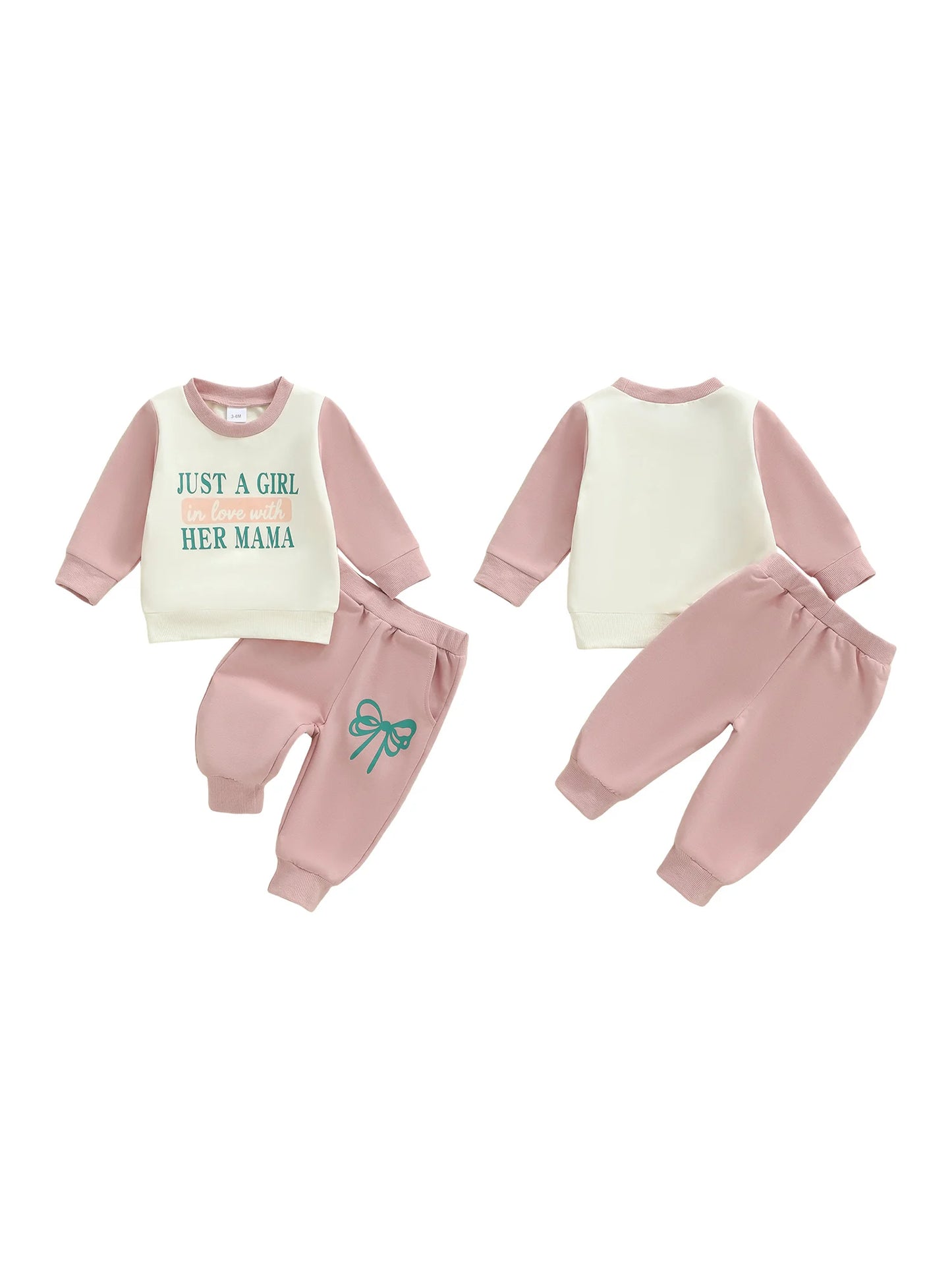 Infant Unisex Autumn Clothes Set with Cute Printed Top and Comfortable Elastic Waist Pants for Toddlers 2 Piece Outfit