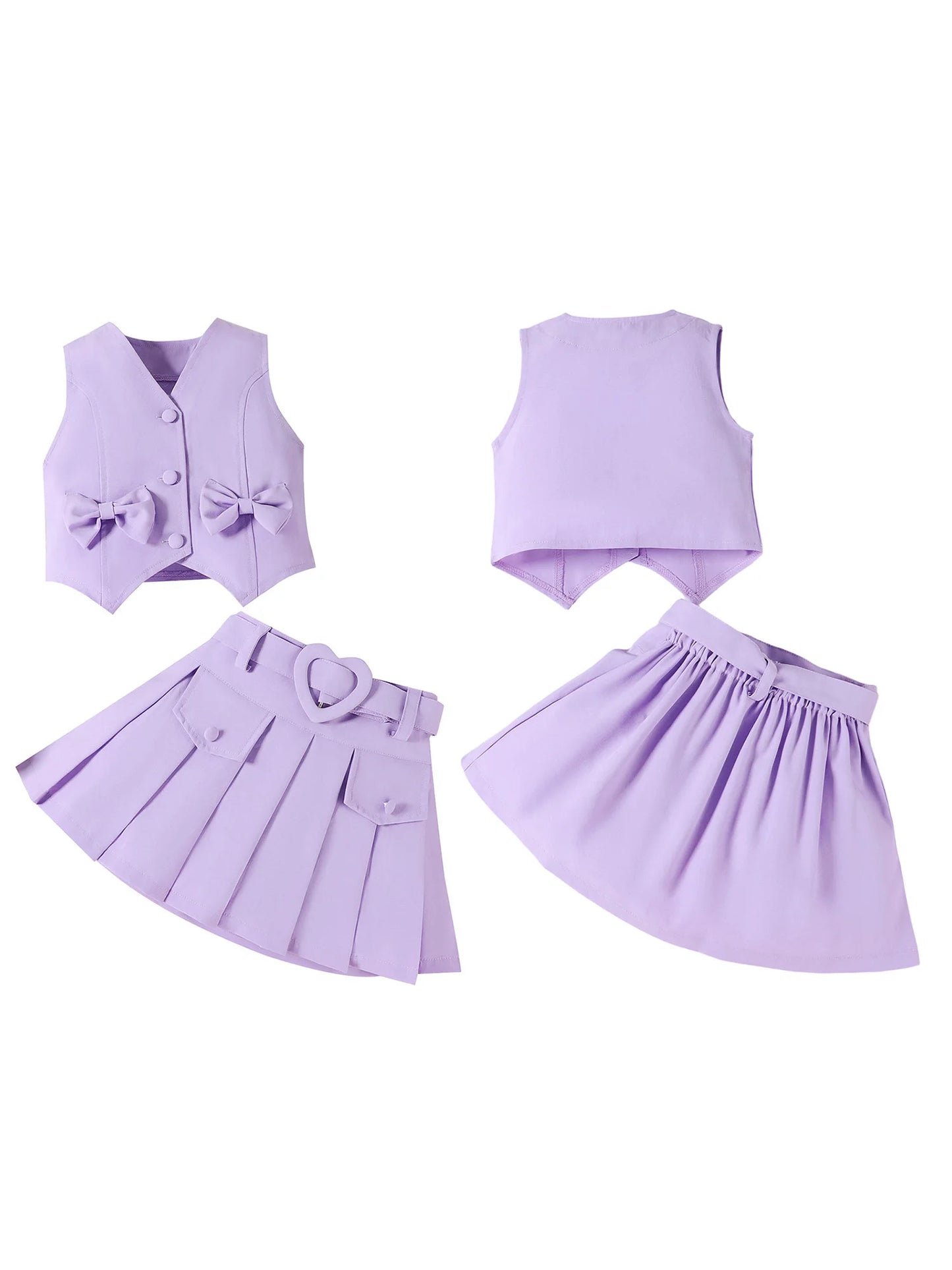 Adorable Baby Girls Clothes Cute Ruffle Sleeveless Top with Floral Print Skirt and Matching Headband 3 Piece Set