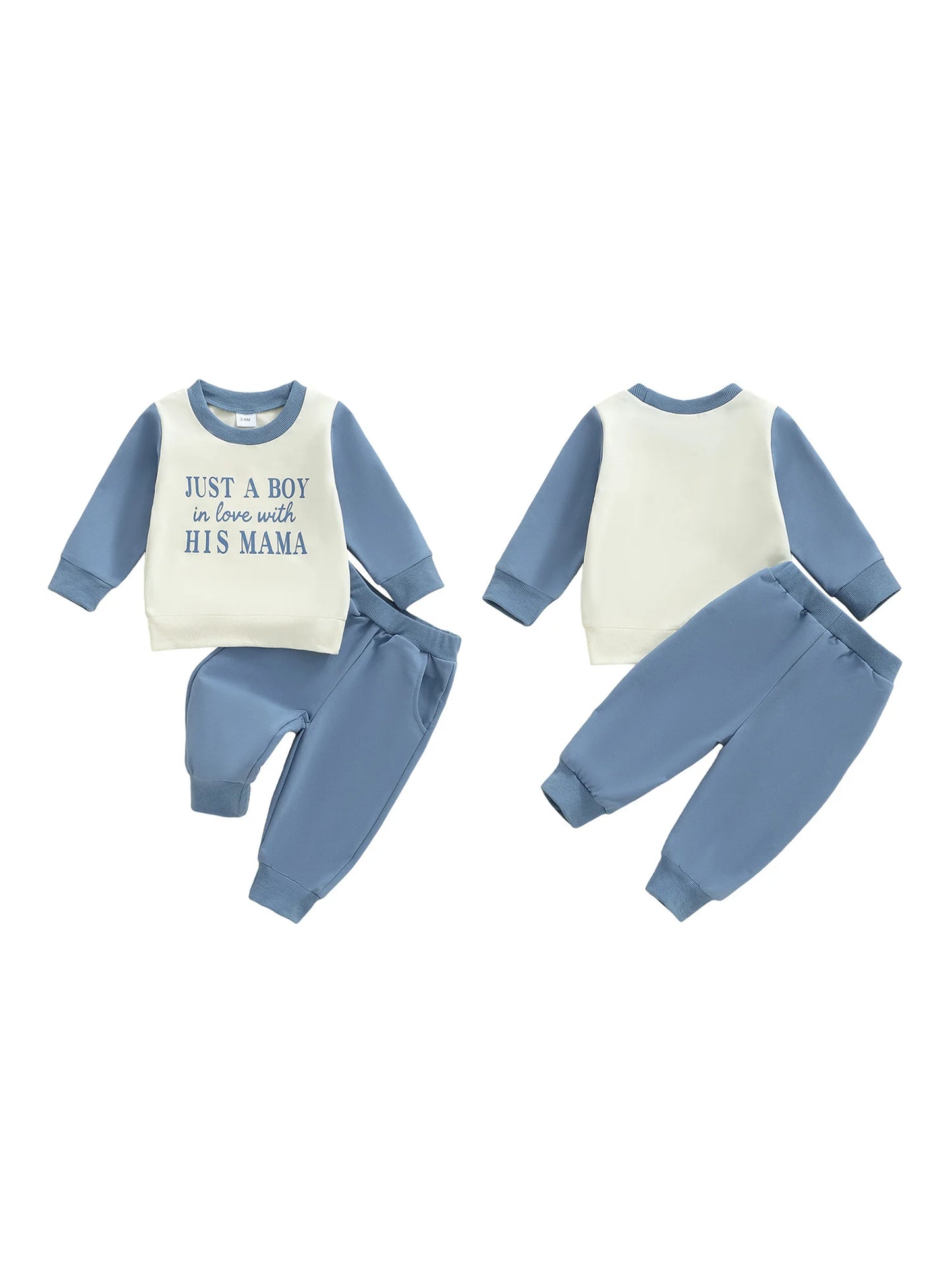 Infant Unisex Autumn Clothes Set with Cute Printed Top and Comfortable Elastic Waist Pants for Toddlers 2 Piece Outfit