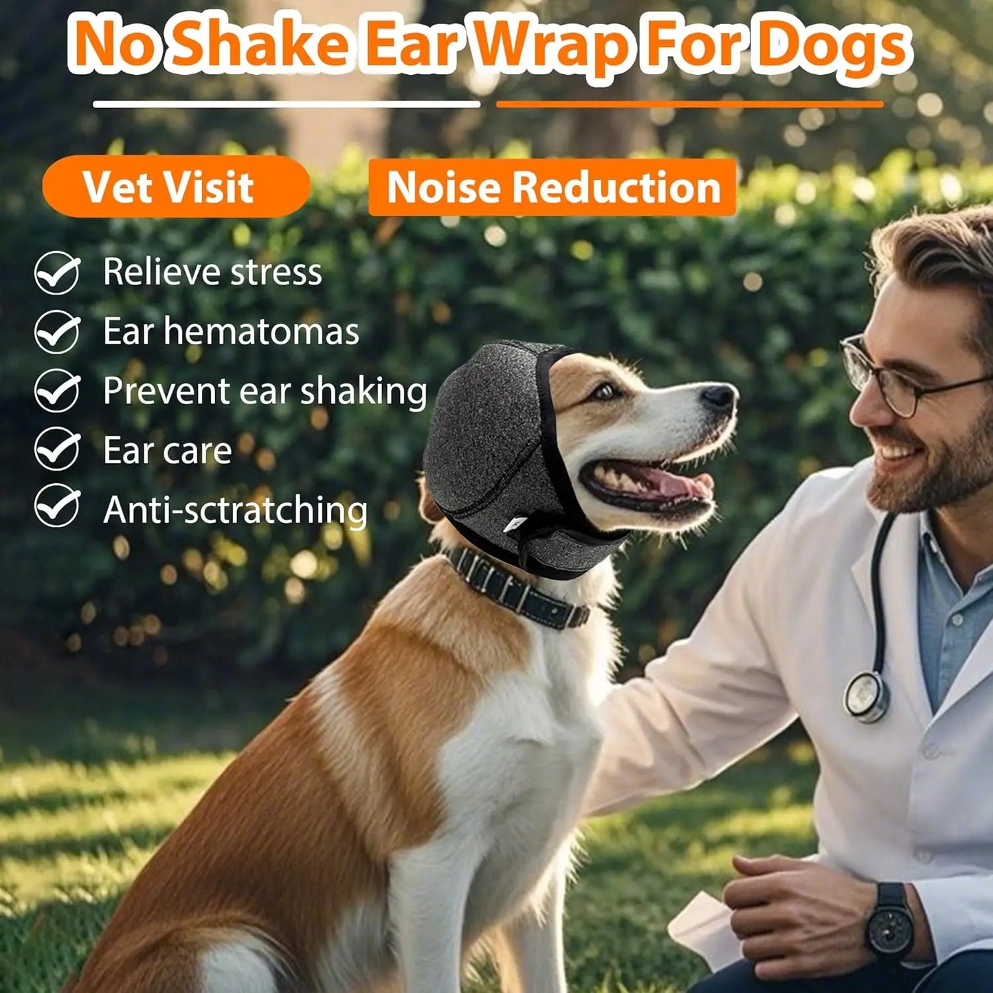 Hearing Protection Dog Calming Earmuff Noise Reduction Waterproof Dog Soothing Headcover Shock Proof Dog Ear Cover