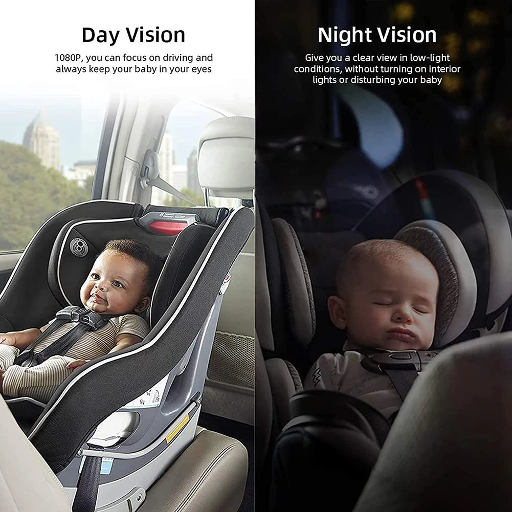 4.3 Inch HD LED Car Seat Camera Waterproof 8LED IR Night Vision Car Seat Mirror Display Folding Screen Headrest Monitor Display