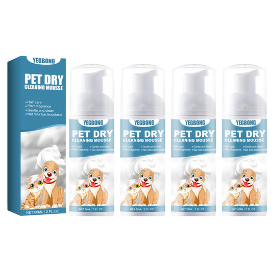 Pet Dry Shampoo Gentle Odor Neutralizing Hair Softening No Rinse Vet Recommended for Puppies Kittens Sensitive Skin
