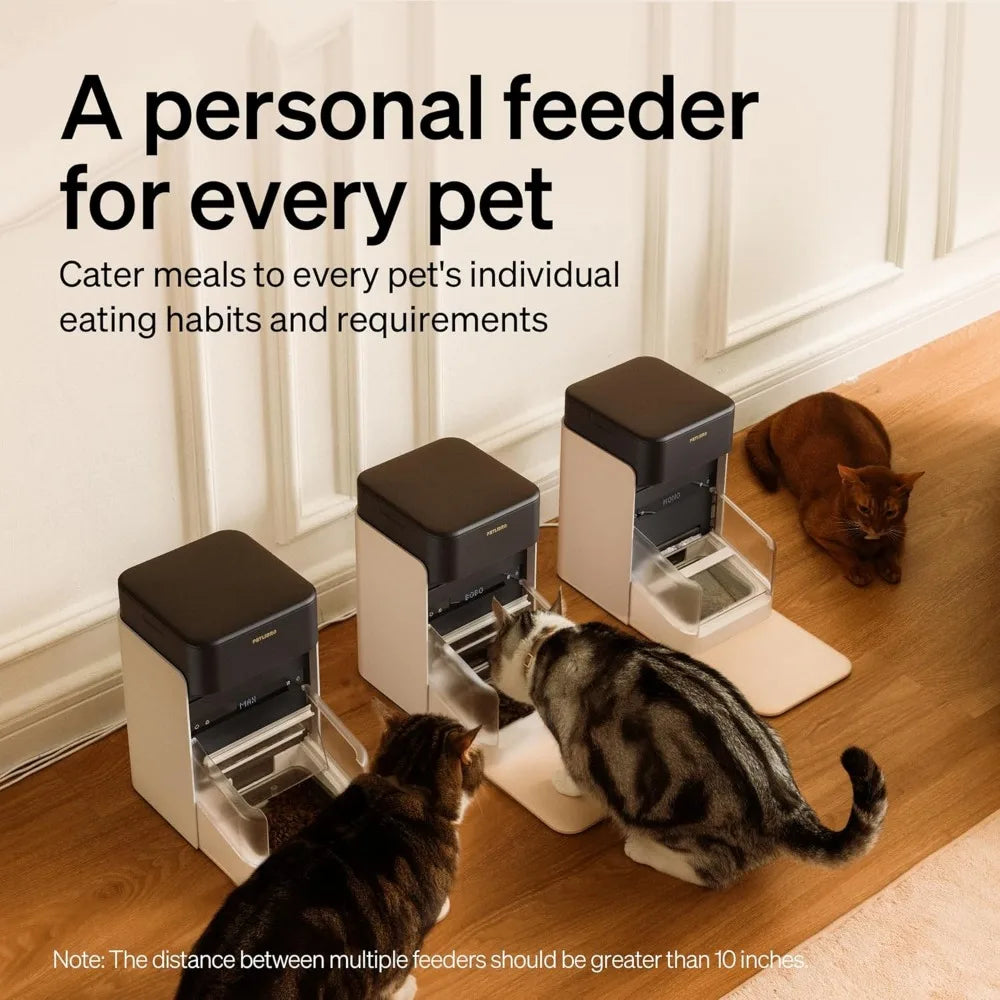 Upgraded RFID Automatic Cat Feeder, 5G Wi-Fi Automatic Pet Feeder, 3L Auto Cat Feeder App Control with Light Collar Tag, Tag Ac