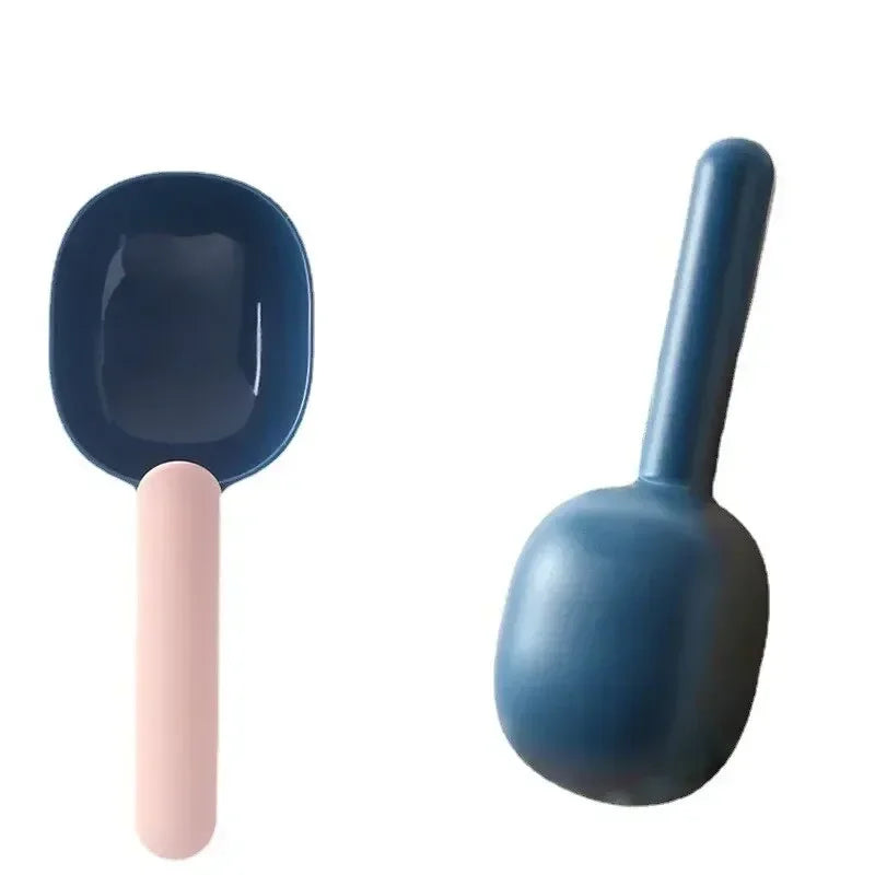2PCS Dog Food Scoop Multifunctional Pet Feeding Spoon with Sealing Clip Grade Plastic Cat Food Dedicated Measuring Spoon