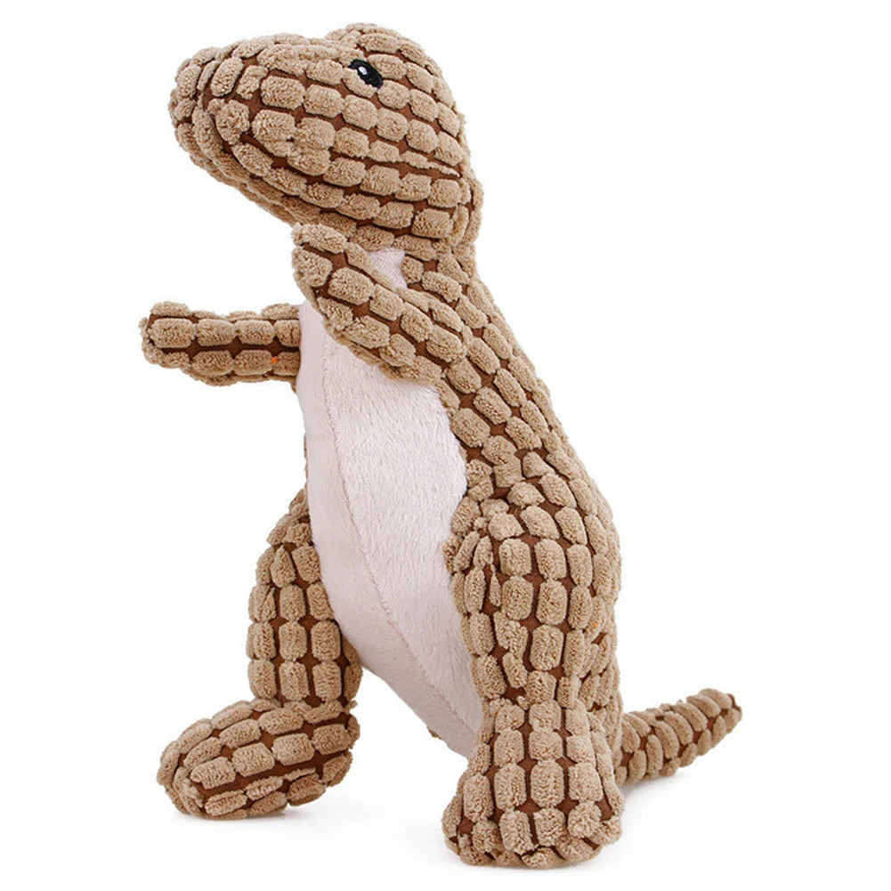 Dino Sounding Interactive Dog Toy Stuffed Plush Dog Toy Soft Pet Plush Toy for Aggressive Chewers