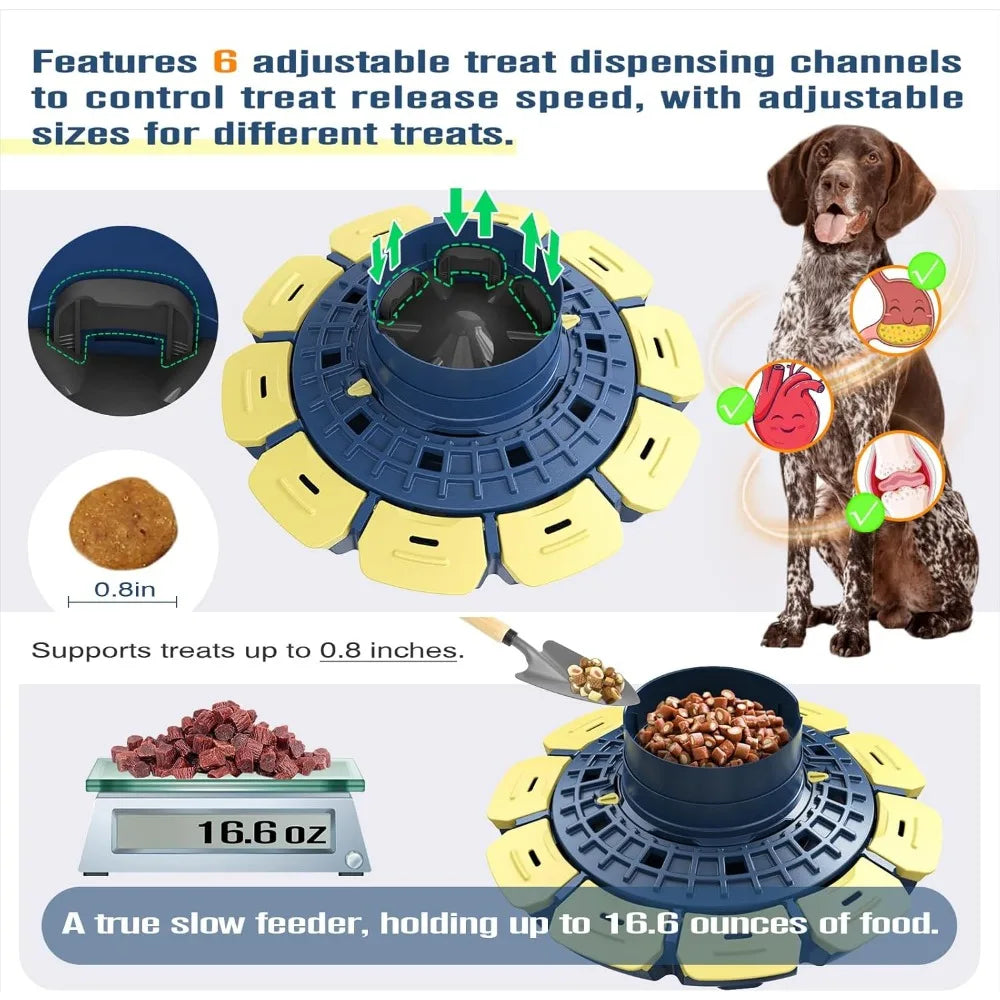 Level 3 in 1 Hard Dog Advanced Puzzle Toy for Smart Small/Medium/Large Dogs Difficult Challenging Food Puzzles Toys Slow F