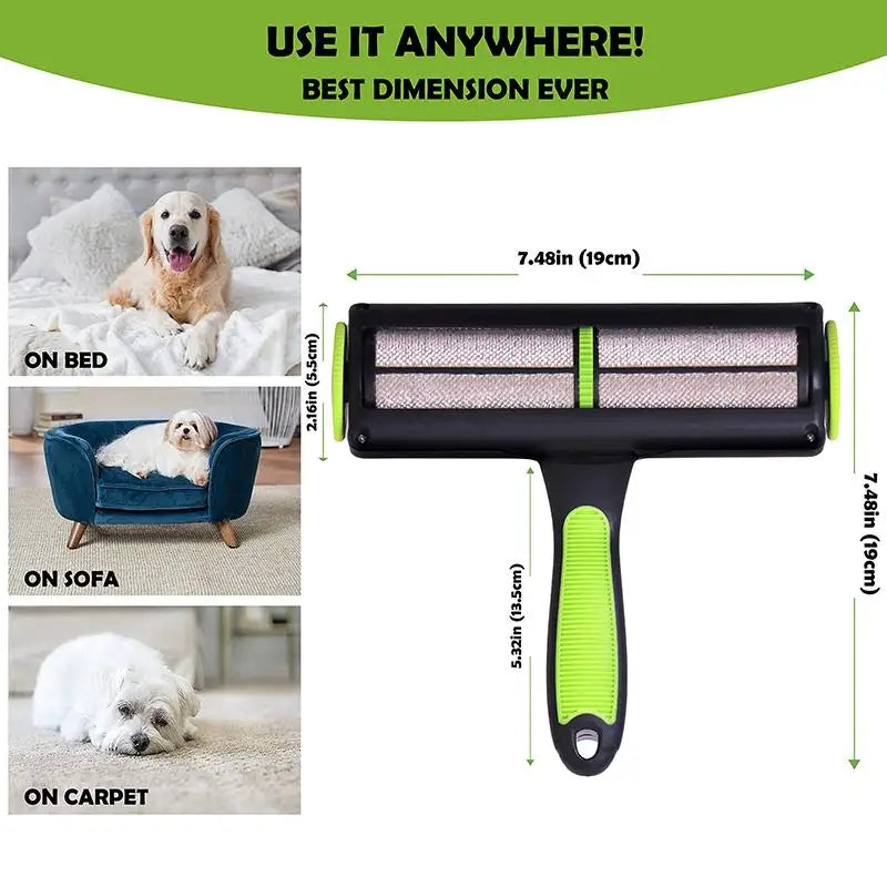Pet Removes Hairs Cat and Dogs Green Cleaning Brush Fur Removing Animals Hair Brush Couch Sofa Carpets Clothing Combs Supplies
