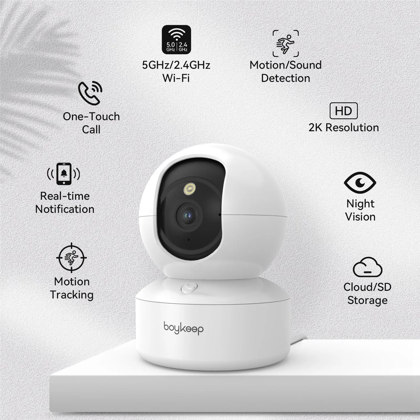 3MP WiFi IP Camera Smart Baby Monitor Home Security 5G WiFi Indoor IP Automatic Tracking 24/7 Video Surveillance