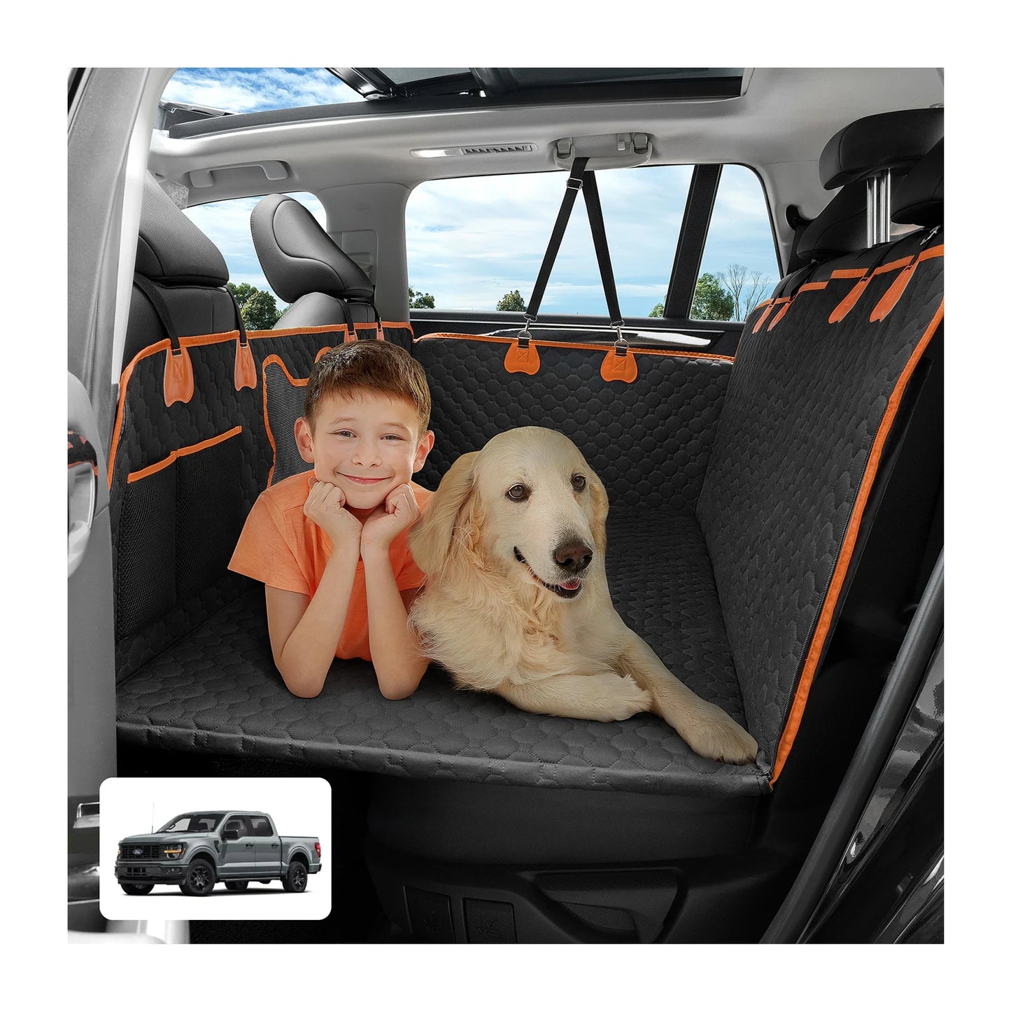 (Clearance Deal) Dog Car Seat Cover Foldable Dog Car Seat Cushion 60*30inch Black Dog Car Seat Cover Black