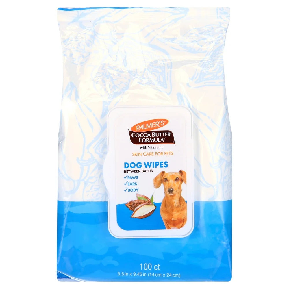Refreshing Dog Wipes with Coconut Oil and Vitamin E 100 Count Gentle Cleansing Solutions Pets Pre-Moistened Skin Care