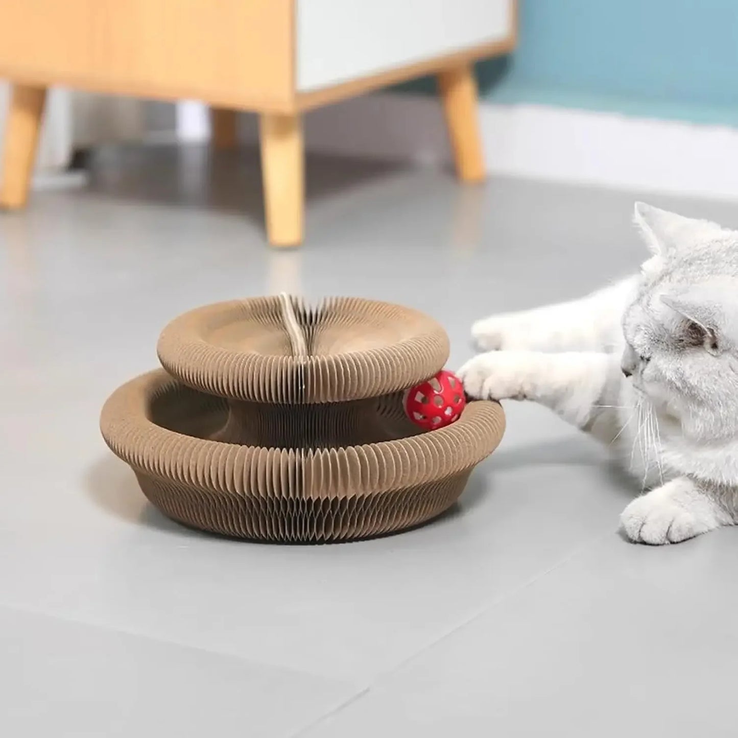 Kitty Kurlz Cat Toy, Marlene Kitty Kurlz, Kitty Curls Cat Toy, Magic Organ Cat Scratching Board Toy, Interactive Cat Ball Toy