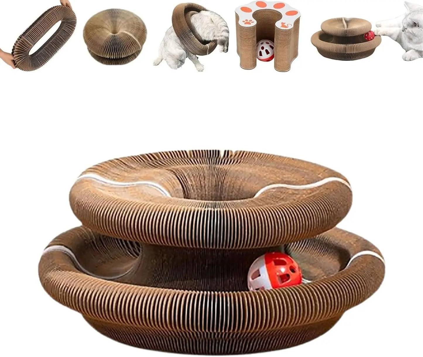 Kitty Kurlz Cat Toy, Marlene Kitty Kurlz, Kitty Curls Cat Toy, Magic Organ Cat Scratching Board Toy, Interactive Cat Ball Toy