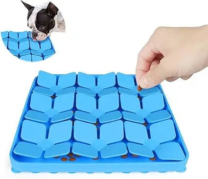 Snuffle Mat for Dogs,Premium Silicone Dog Food Mat 16“x16”Interactive Feed Game for Boredom,Encourages Natural Foraging Skills a