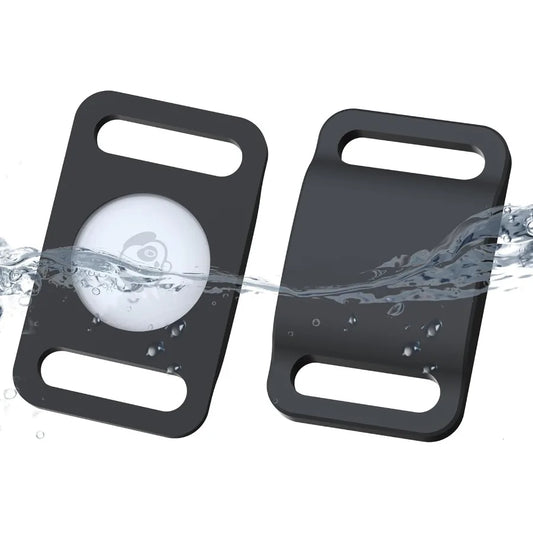 IPX7 Waterproof tag Holder  2 Packs tag Dog Collar Holder Fit for Dog Cat Collar Pet Loop  Tag Holder Accessories Anti Scratch