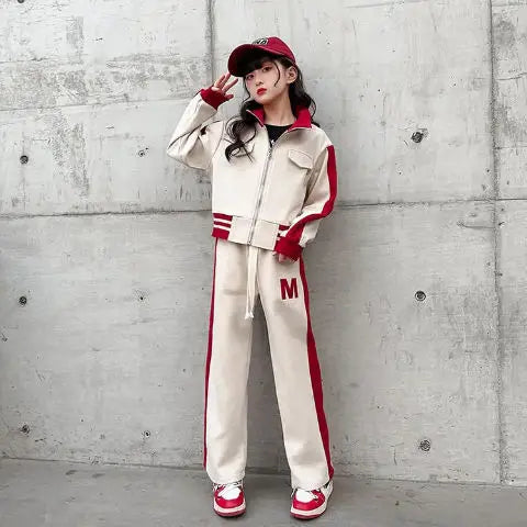 Sweatshirt Set Coat Pants Sports Baseball Children's Clothes 2025 Girl Autumn Winter Elementary Student Outfit