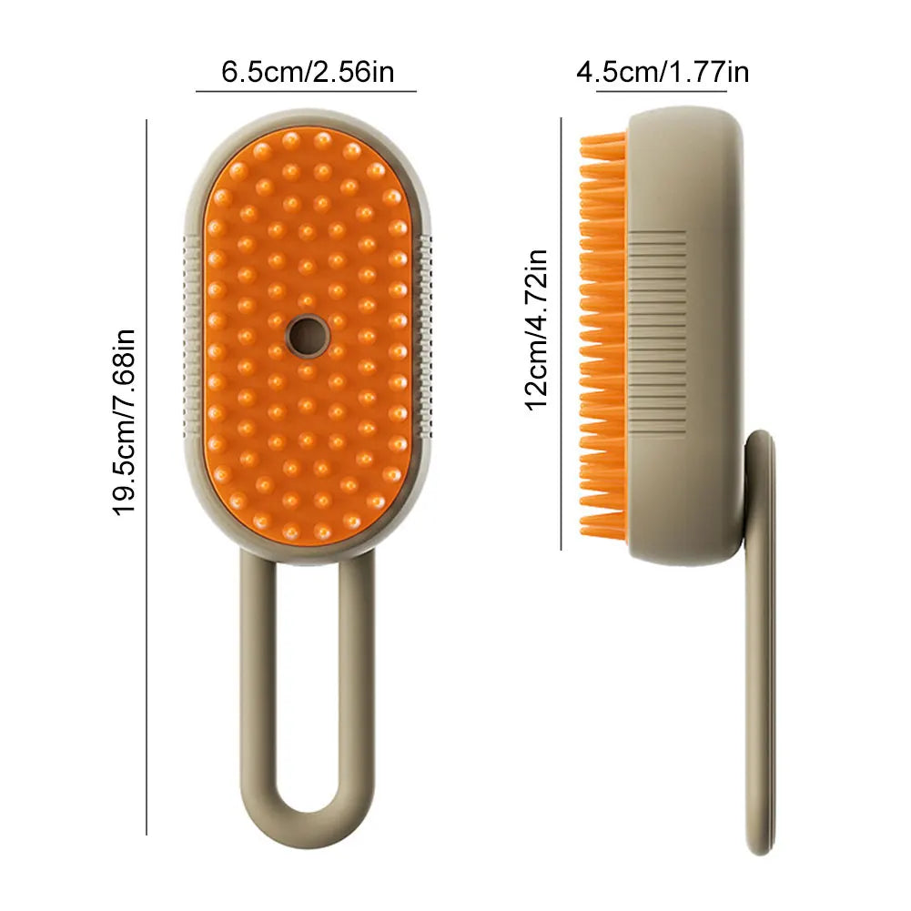Cat Steam Brush 3 in 1 Massage Grooming Brush Dog Brush Pet Hair Cleaning Brush Comb for Cats and Dogs