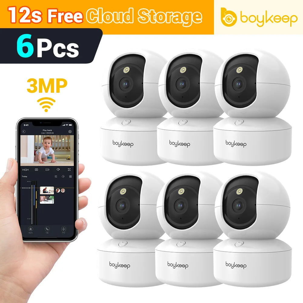 3MP WiFi IP Camera Smart Baby Monitor Home Security 5G WiFi Indoor IP Automatic Tracking 24/7 Video Surveillance
