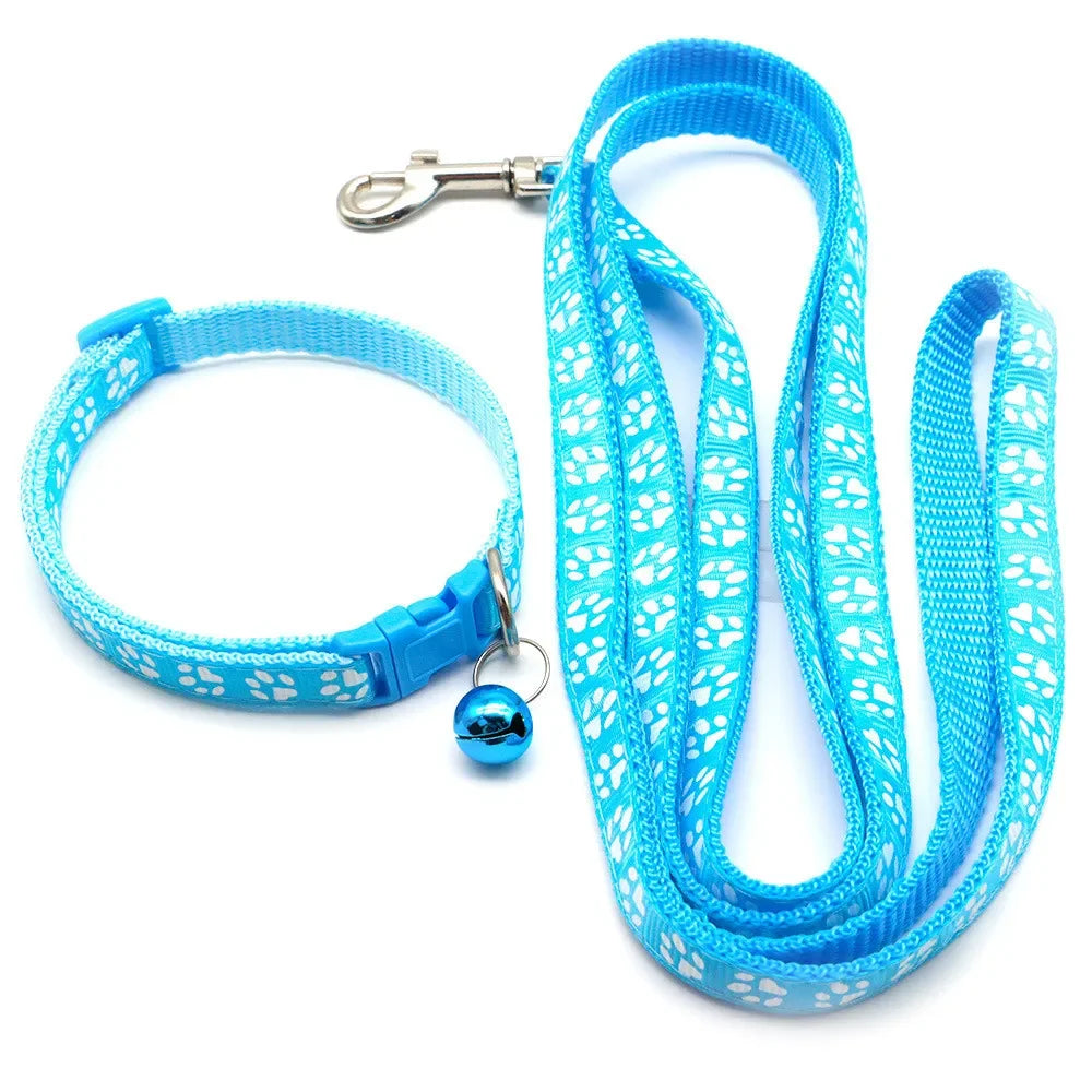Print Dog Cat Leash Adjustable Leashes Collar Puppy Outdoor Walking Chihuahua Terier Schnauzer Outdoor Traction Rope General
