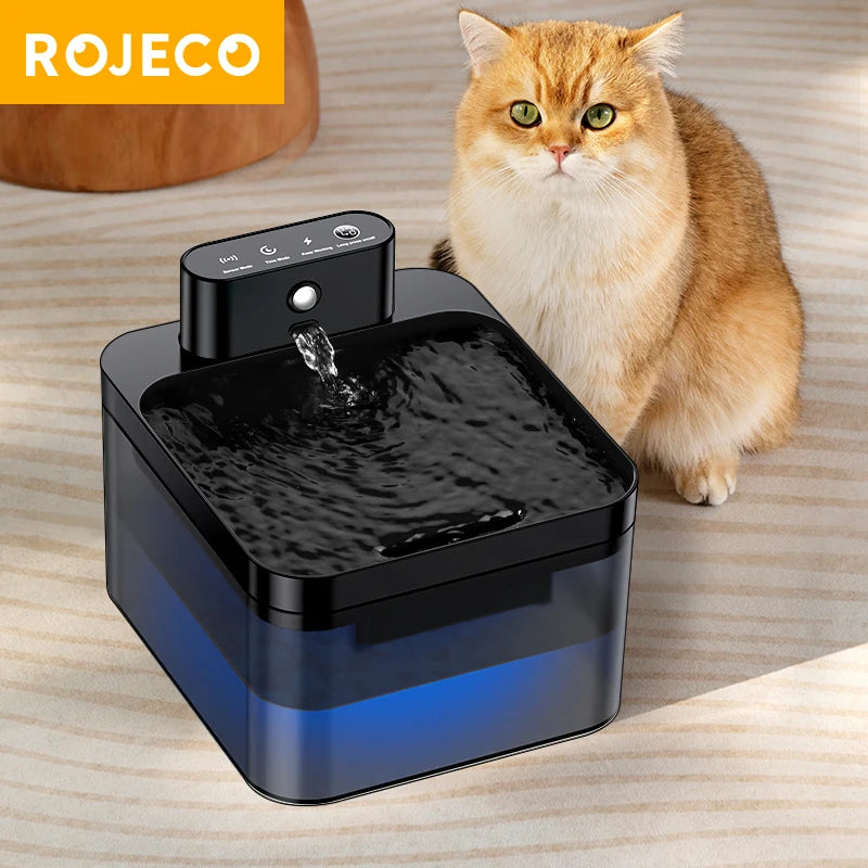 Wireless Automatic Cat Water Fountain 2600mAh Pet Water Dispenser For Dog Cat Infrared Sensor Smart Pet Drinking Fountain