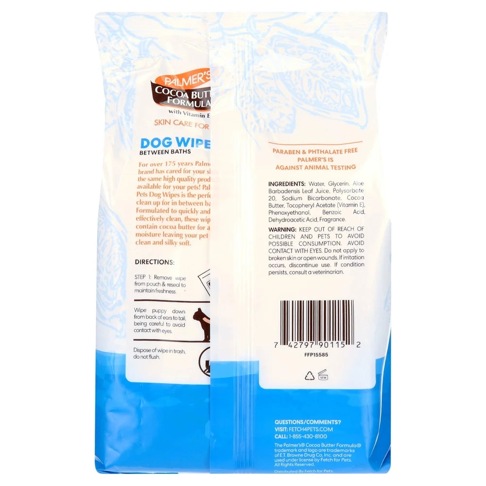 Refreshing Dog Wipes with Coconut Oil and Vitamin E 100 Count Gentle Cleansing Solutions Pets Pre-Moistened Skin Care