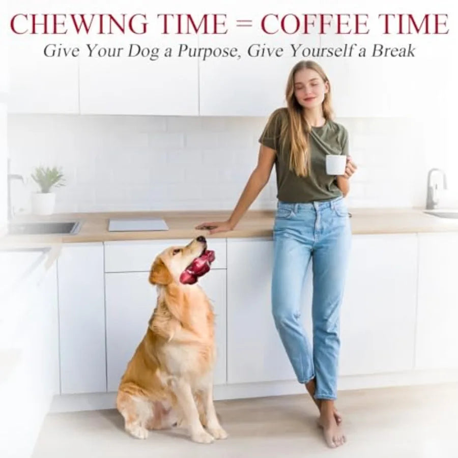 Durable and Tough Dog Toys Designed for Aggressive Chewers: Large Breed Beef Flavor Chew Bone Made from HighQuality Nylon and R