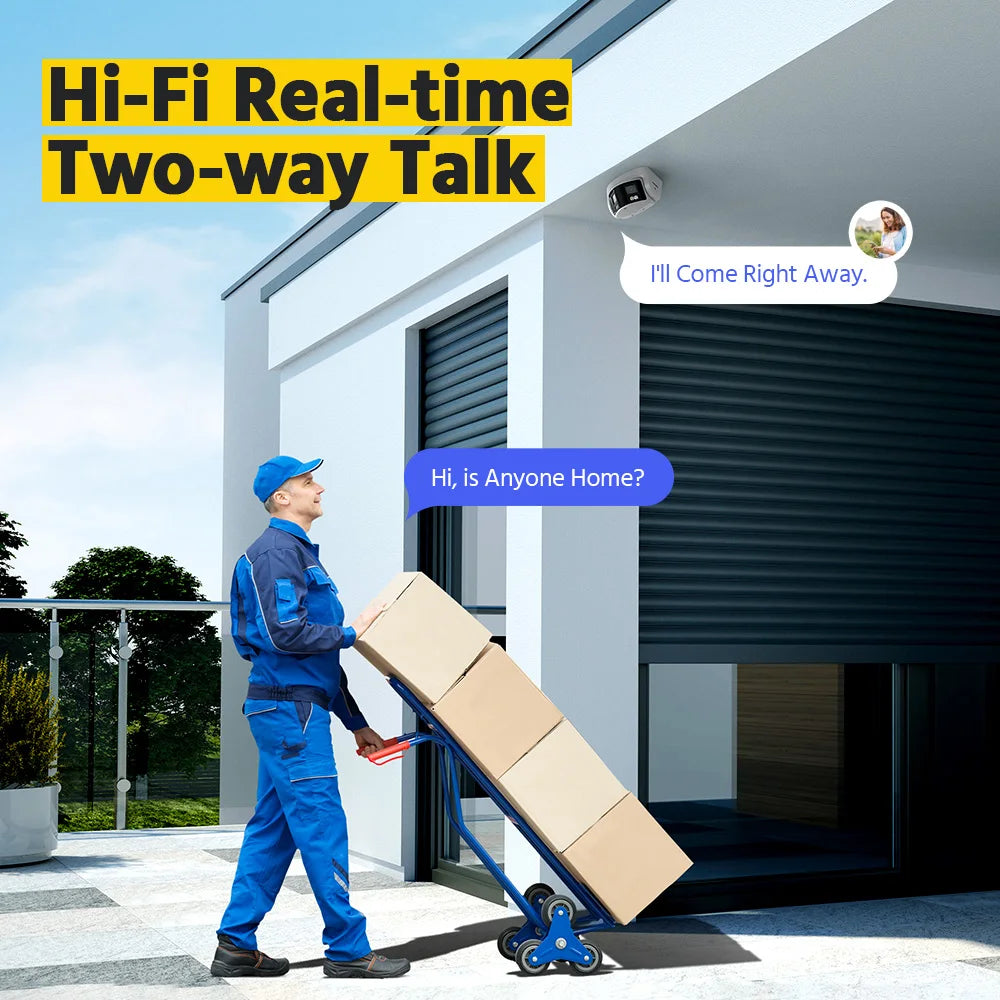 ANNKE H.265 4K Security Camera 180°Panoramic Dual Lens 8MP POE Camera HD Color Night Vision CCTV Video Security Camera For NVR