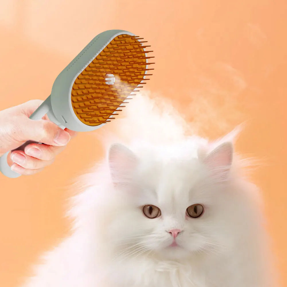 Cat Steam Brush 3 in 1 Massage Grooming Brush Dog Brush Pet Hair Cleaning Brush Comb for Cats and Dogs